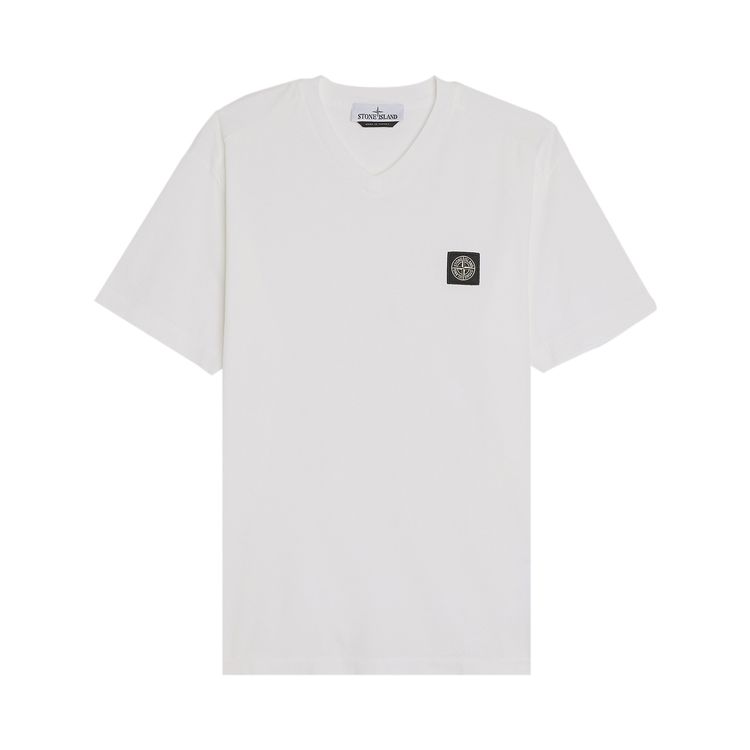 Stone Island Compass Patch Logo T Shirt White