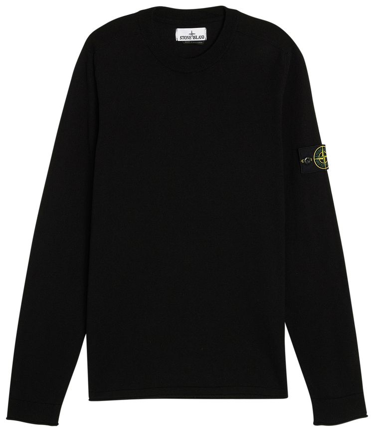 Stone Island Light Raw Stocking Stitch Sweatshirt Black