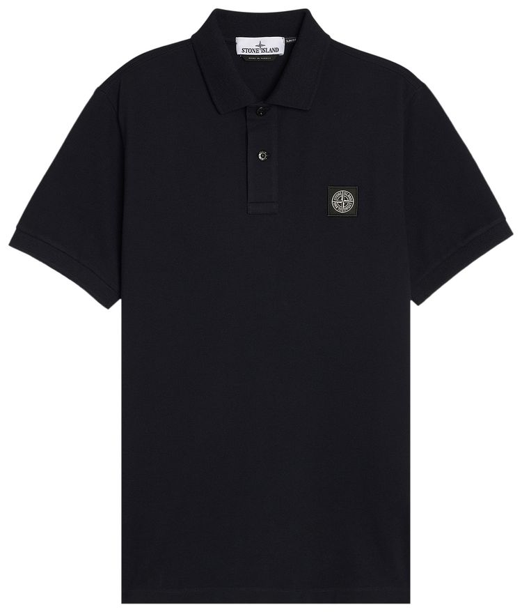 Stone Island Compass Patch Logo Polo Navy Blue