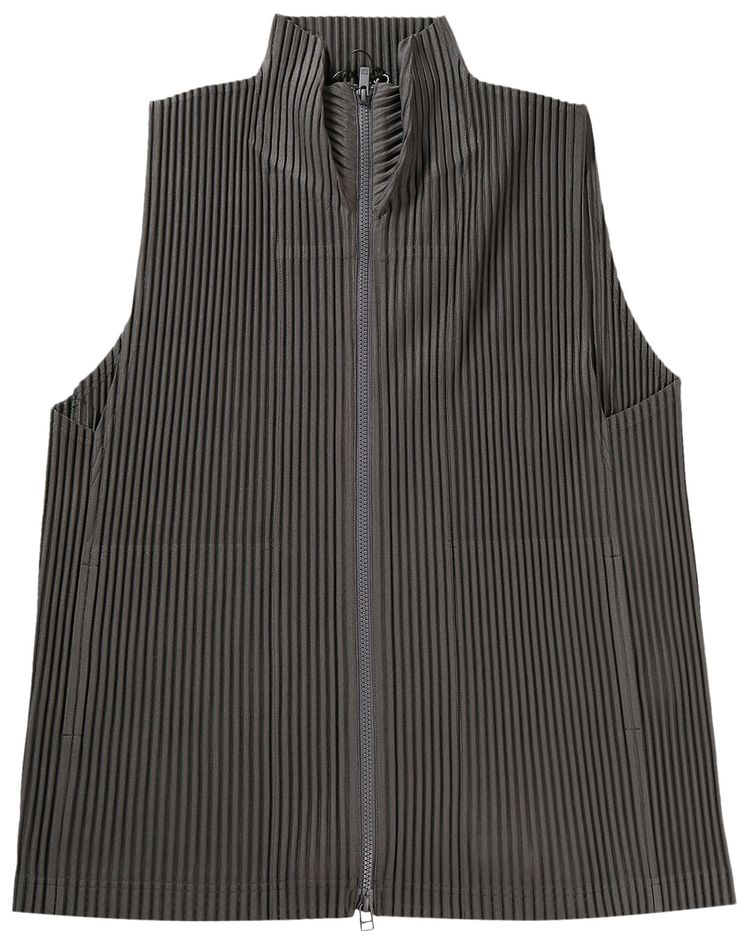 Homme Plisse Issey Miyake MC March Vest Charcoal Grey