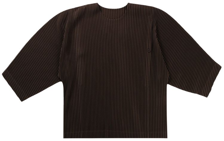 Homme Plisse Issey Miyake Turbine Top Mud Brown