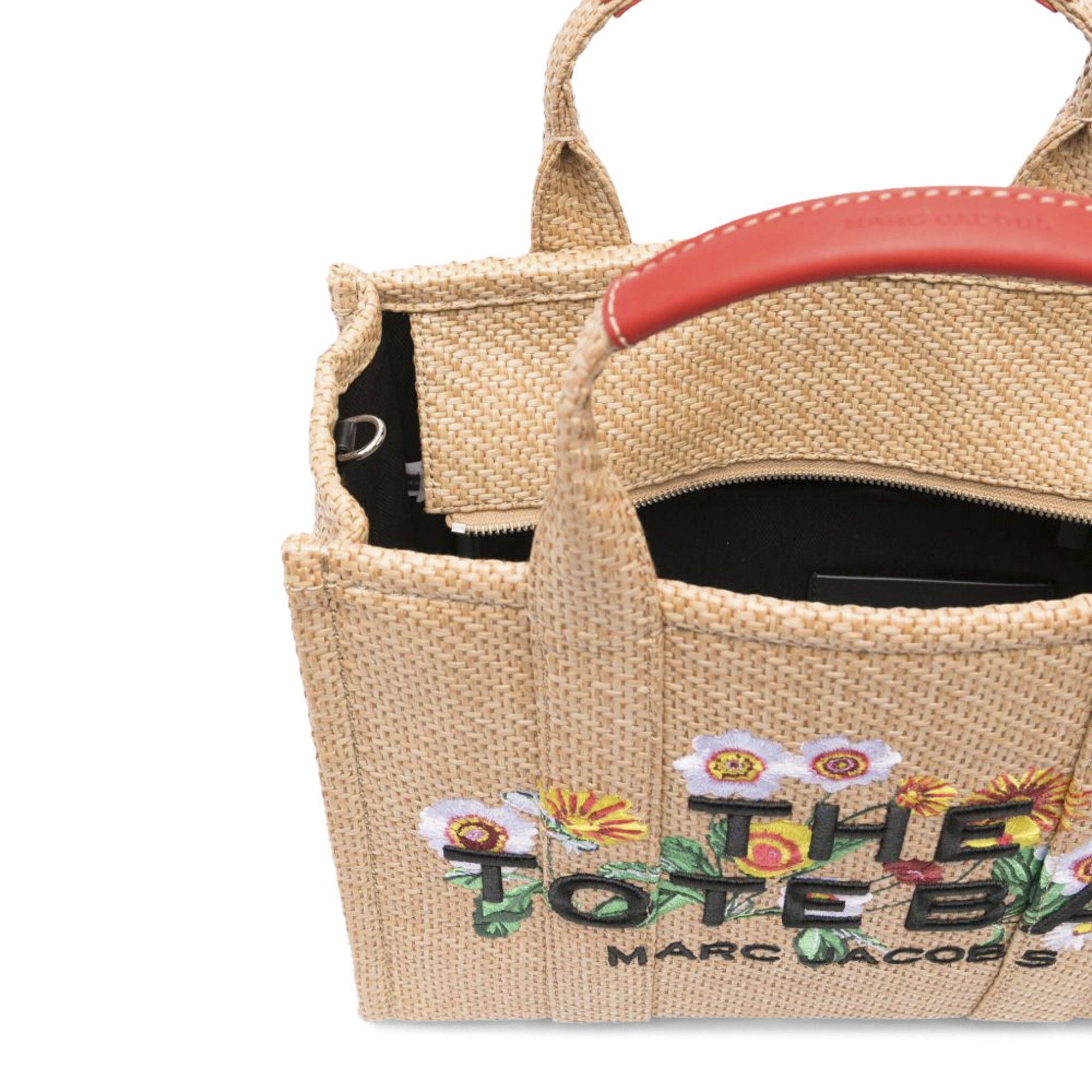 Buy Marc Jacobs Medium Embroidered Daisy Woven Tote Bag 'Natural