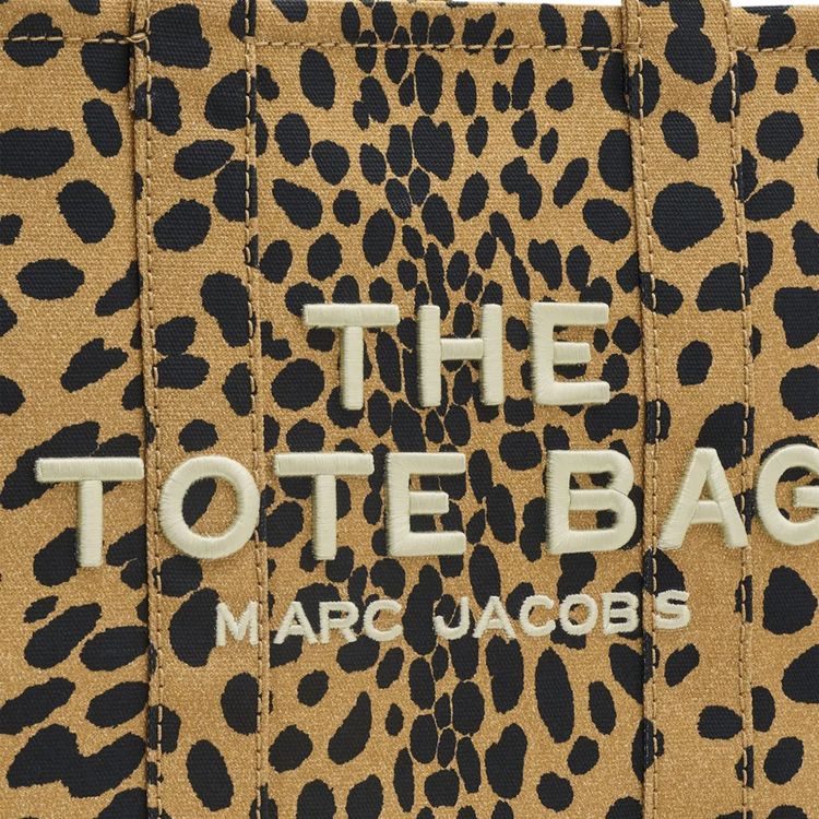 Marc Jacobs Medium Cheetah Canvas Tote Bag BlackMult