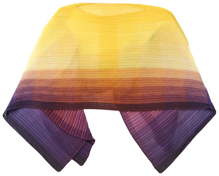 Pleats Please Issey Miyake Photon Madame T Stole Yellow