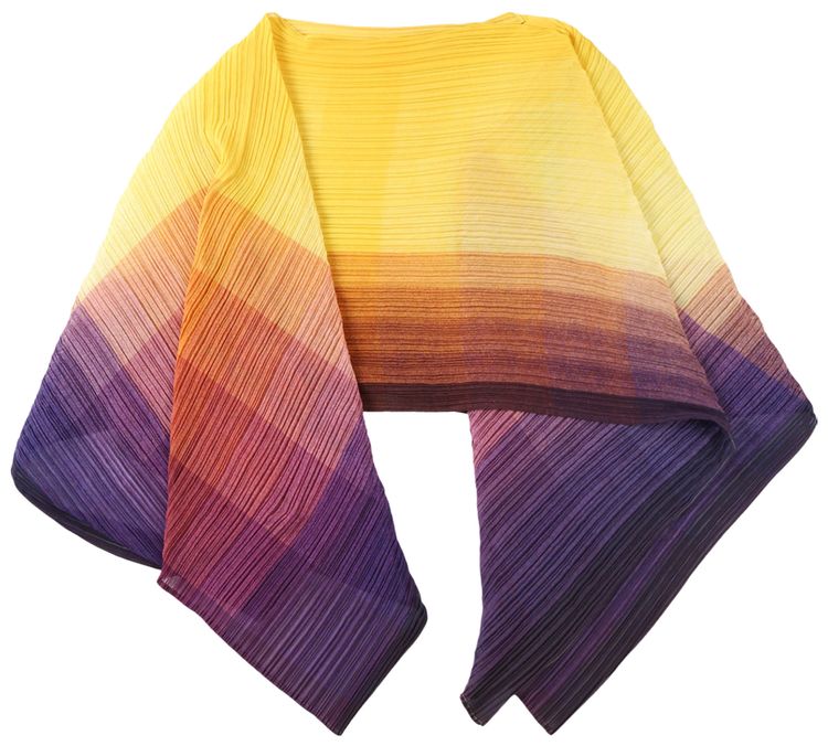 Pleats Please Issey Miyake Photon Madame T Stole Yellow