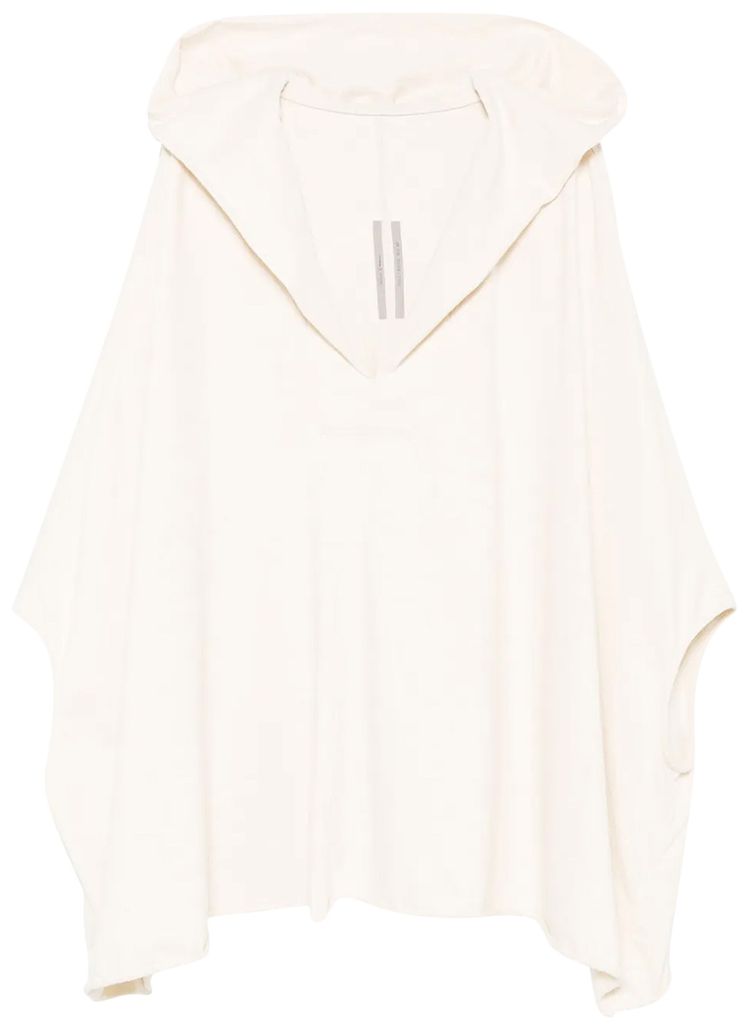 Rick Owens Hooded Kaftan Caftano Top Natural