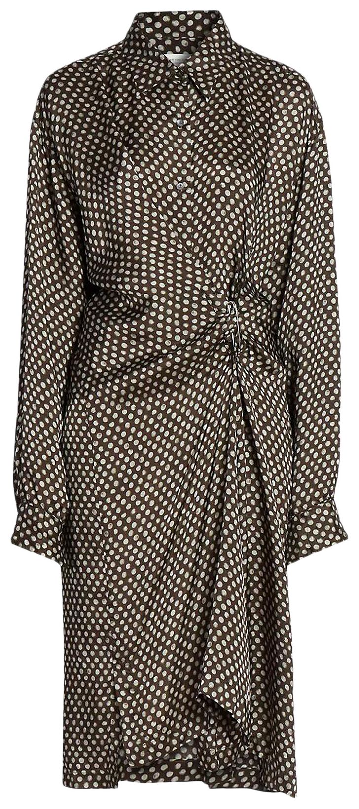 Dries Van Noten Delicks Dress Dark Brown