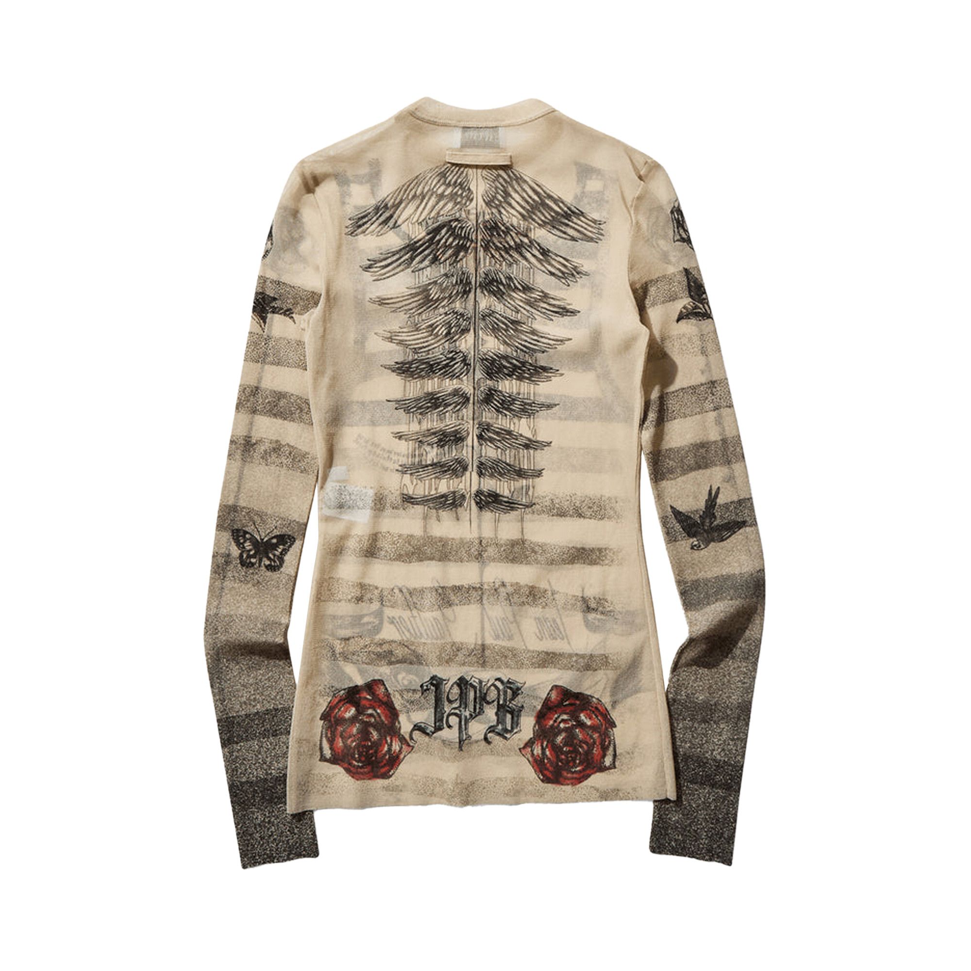 Buy Jean Paul Gaultier Tattoo Mariniere Long-Sleeve Top