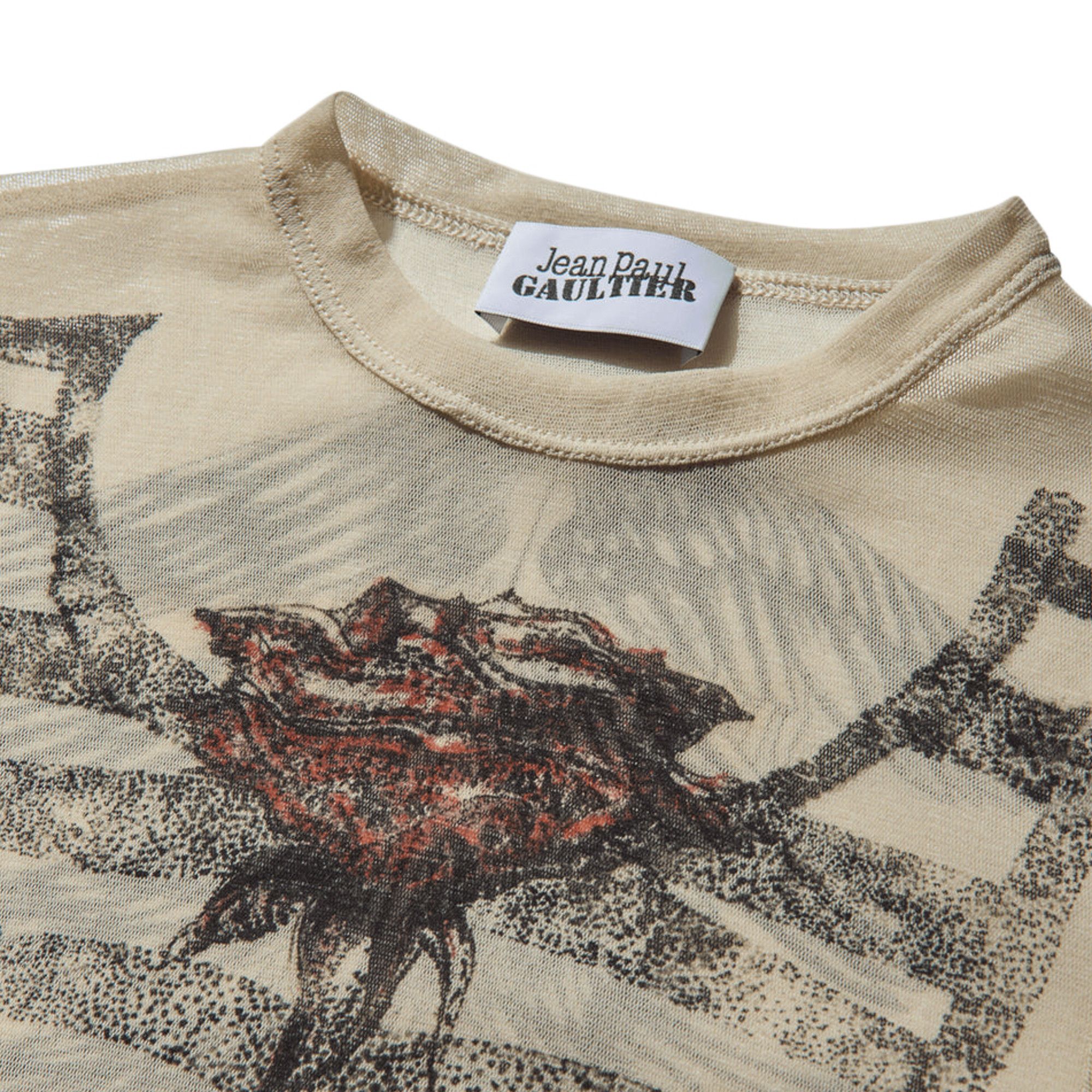 トップス jean paul gaultier mariniere tattoo tops Beige 'The Tattoo Marinière' T-shirt by Jean Paul Gaultier