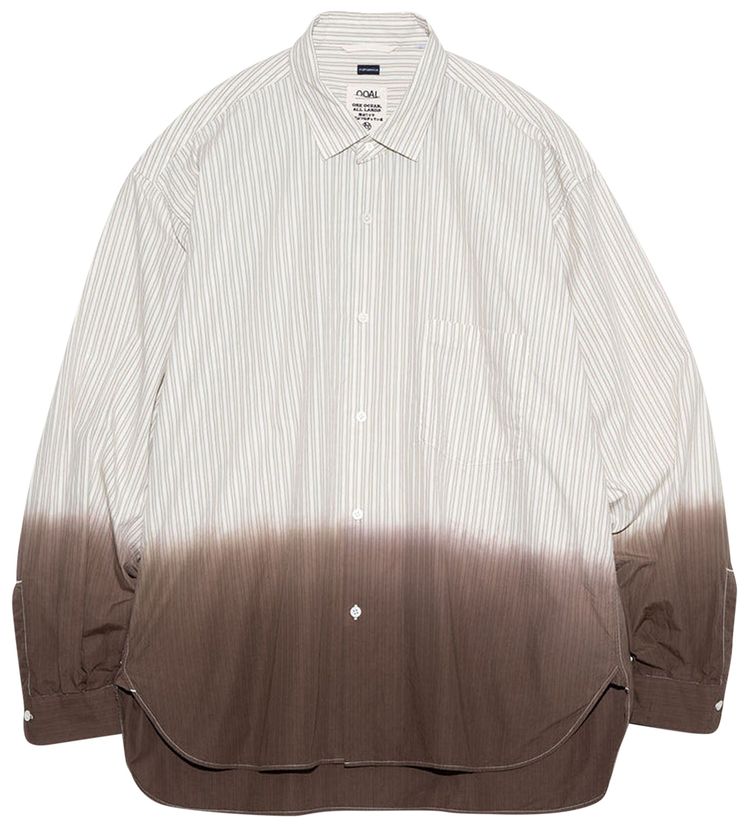 nanamica Regular Collar Wind Shirt Beige