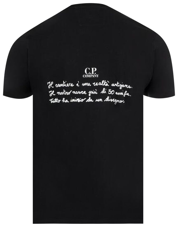 CP Company Back Letter T Shirt Black