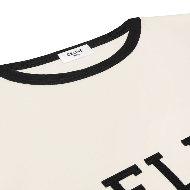 CELINE Regular Fit T Shirt Washed WhiteBlack