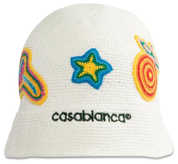 Casablanca Crochet Hat White