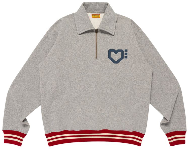 Human Made Half Zip Sweatshirt Grey
