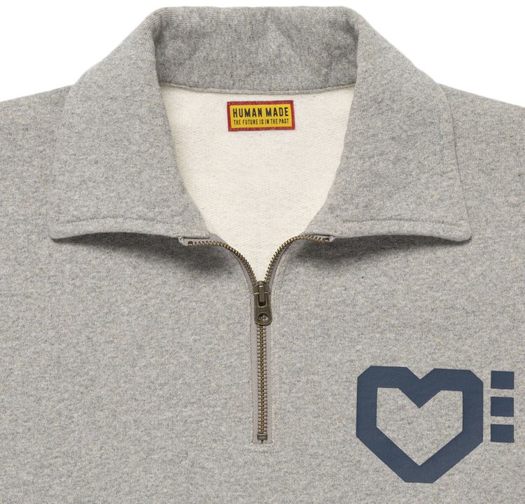 Human Made Half Zip Sweatshirt Grey