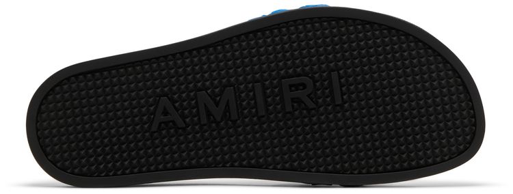 Amiri Bandana Chain Pool Slide Blue Paisley