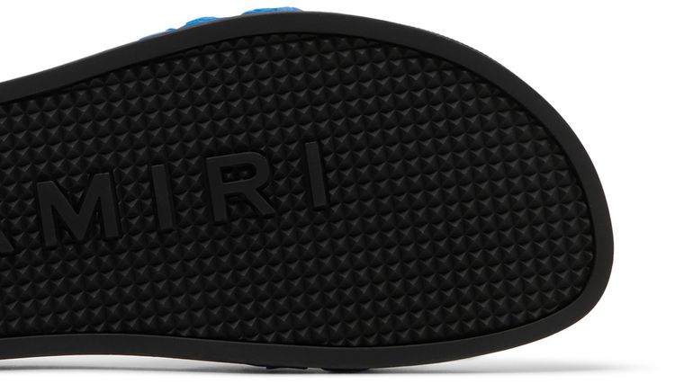 Amiri Bandana Chain Pool Slide Blue Paisley