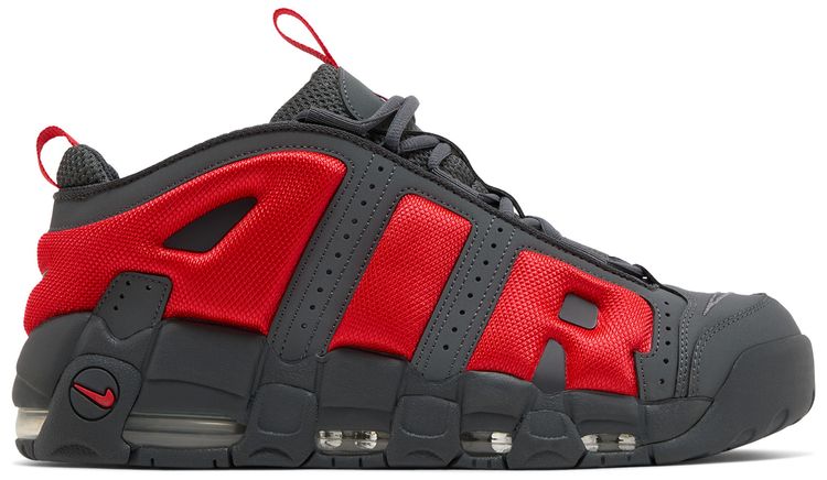 Nike Air More Uptempo Low Dark Grey Light Crimson