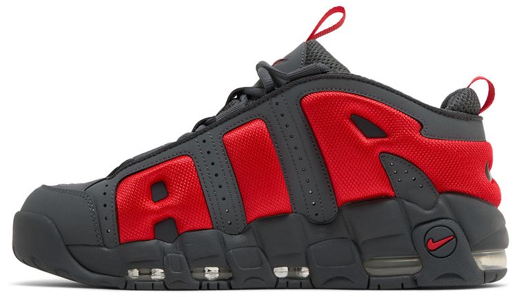 Nike Air More Uptempo Low Dark Grey Light Crimson