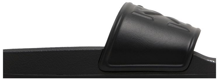 Off White Logo Print Slide Black Embossed
