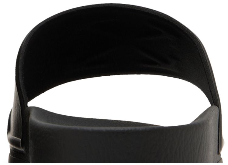Off White Logo Print Slide Black Embossed