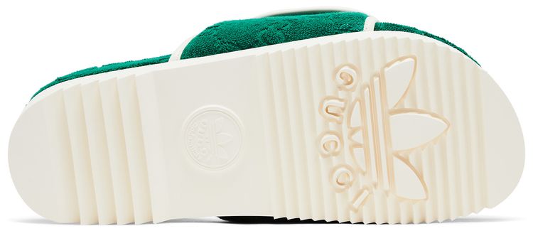 Adidas x Gucci GG Platform Sandal Green Cotton Sponge