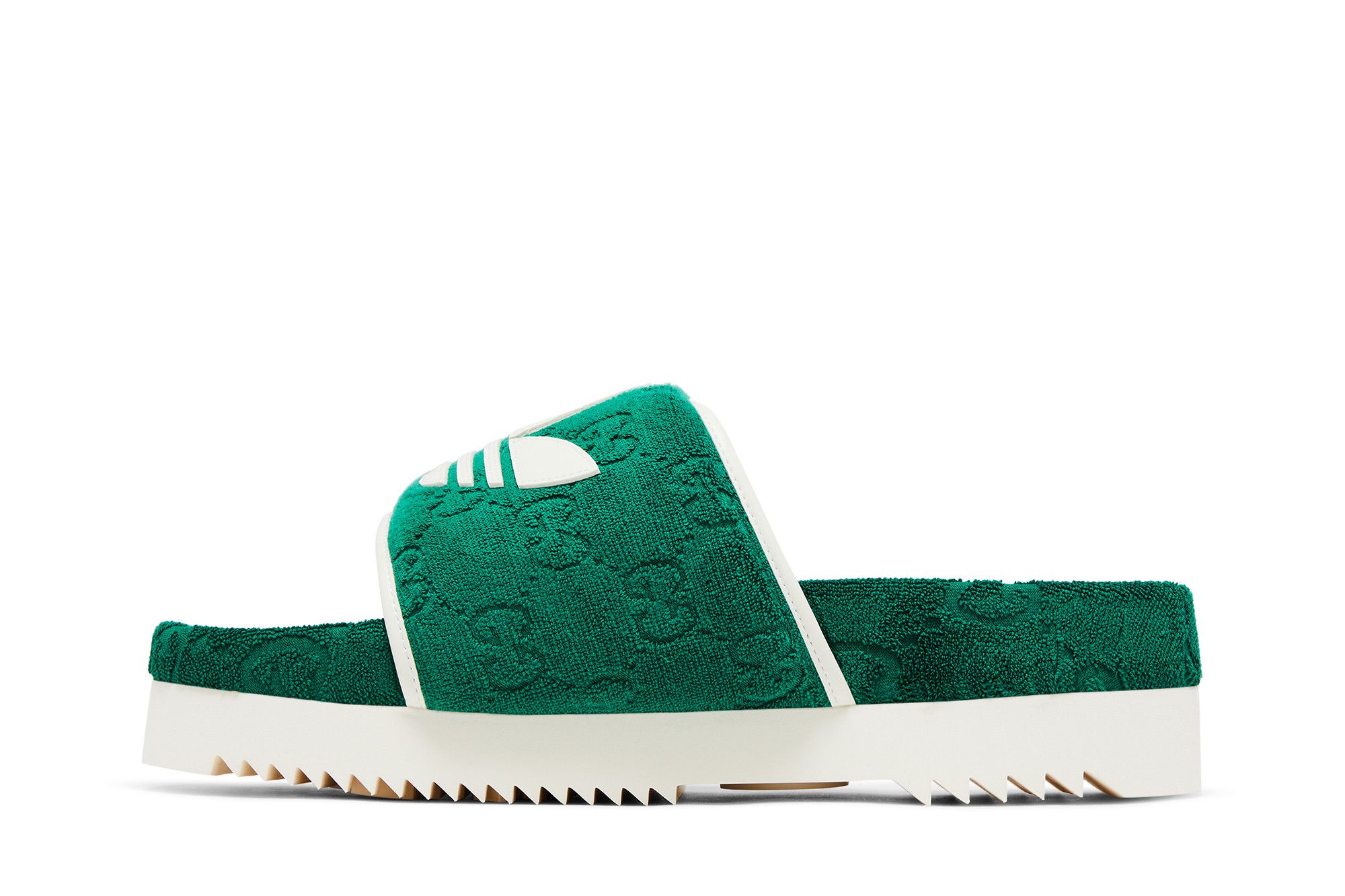 Buy Adidas x Gucci GG Platform Sandal 'Green Cotton Sponge
