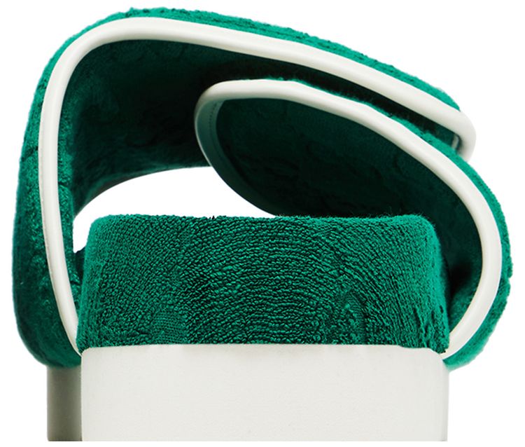 Adidas x Gucci GG Platform Sandal Green Cotton Sponge