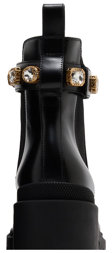 Gucci Wmns Leather Ankle Boot Belt   Black
