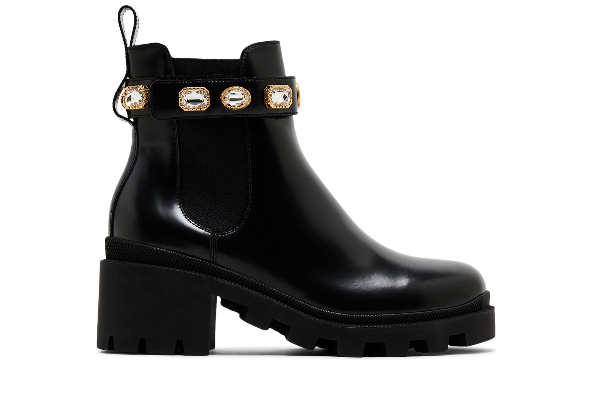 Buy Gucci Wmns Leather Ankle Boot 'Belt - Black' - 550036 DKS00