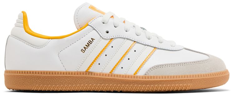 Adidas Samba OG Two Tone Stripes   Crew Yellow