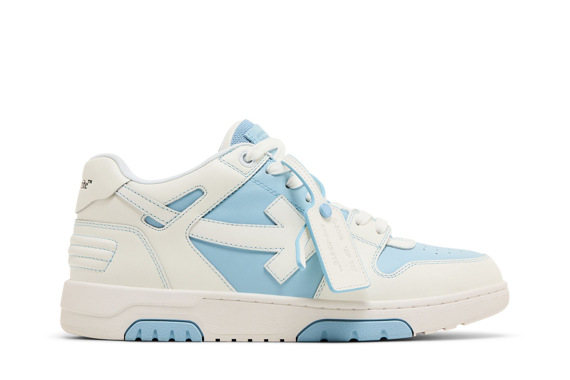 OFF-WHITE Out Of Office “Light Stone” Off-White Out Of Office Calf Leather White Baby Blue Men's