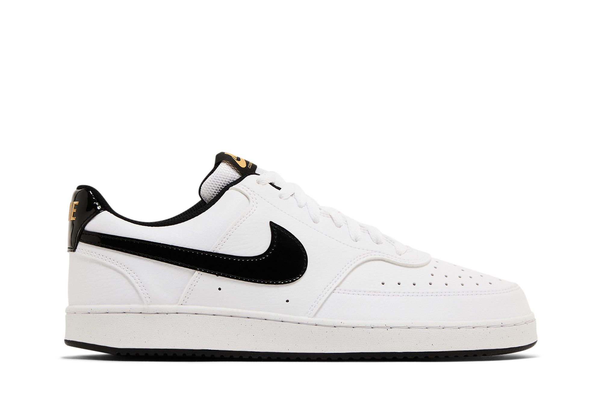 Buy Nike Court Vision Low 'White Black Metallic Gold' - DV1899 100