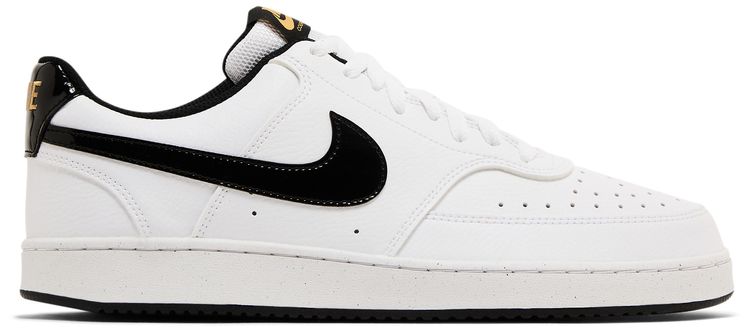 Nike Court Vision Low White Black Metallic Gold