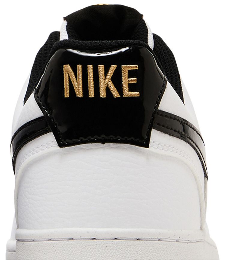 Nike Court Vision Low White Black Metallic Gold