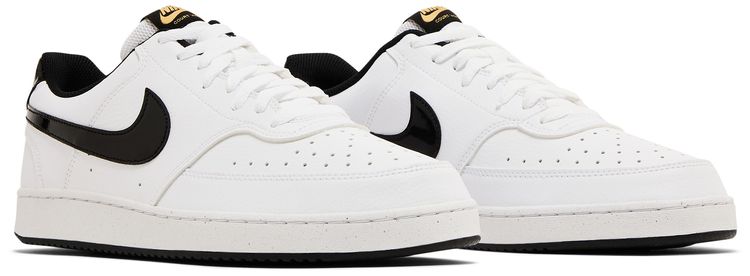 Nike Court Vision Low White Black Metallic Gold