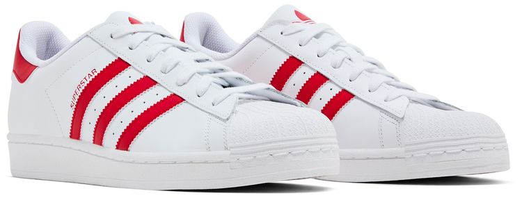 Adidas Superstar Footwear White Scarlet