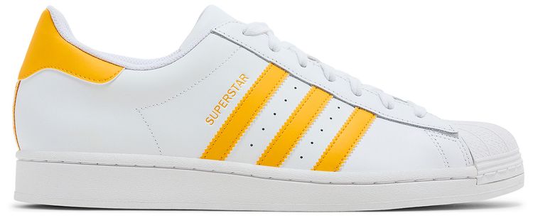 Adidas Superstar White Crew Yellow