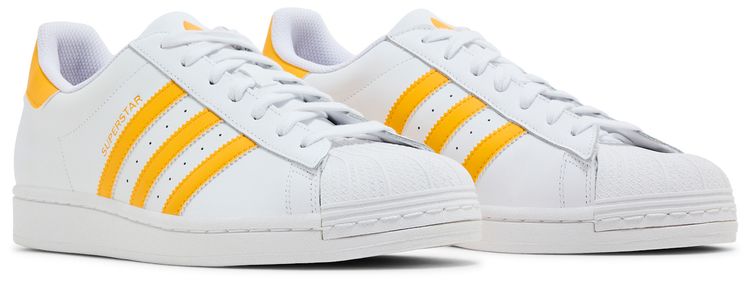 Adidas Superstar White Crew Yellow
