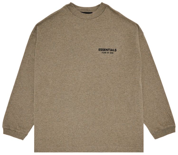 Fear of God Essentials Jersey Long Sleeve Shirt Heather Grey
