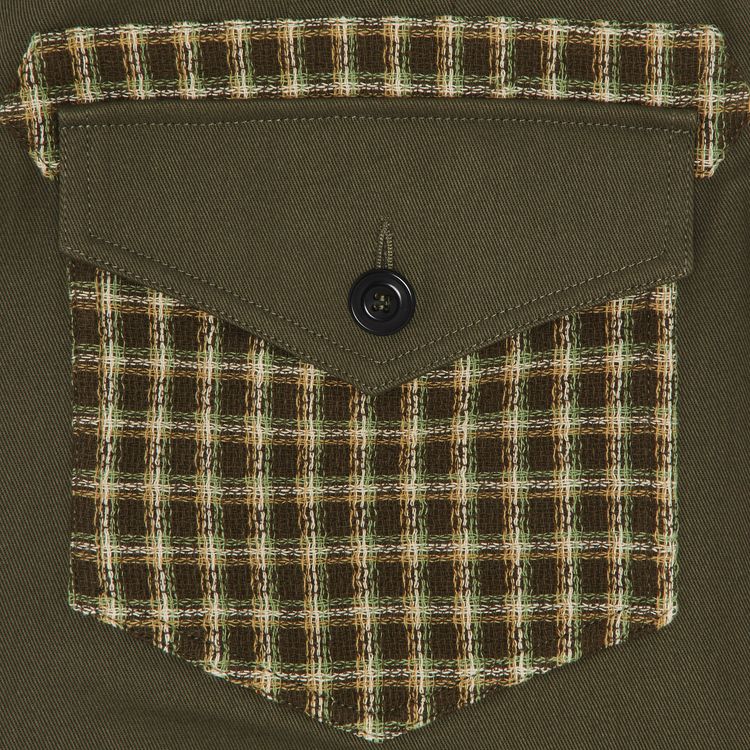 Nicholas Daley Two Pocket Straight Leg Trouser OliveBrown Check