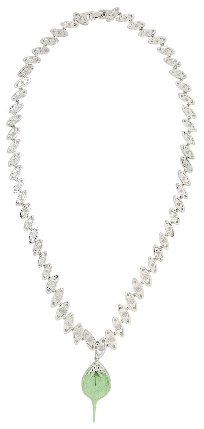 Ottolinger Diamond Dip Necklace SilverGreen