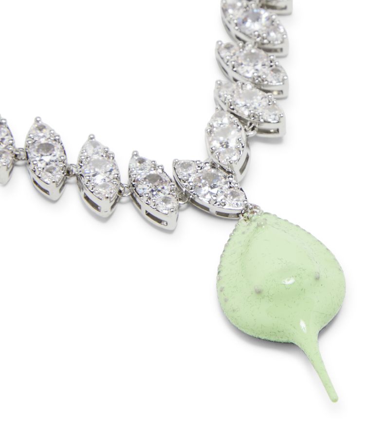 Ottolinger Diamond Dip Necklace SilverGreen