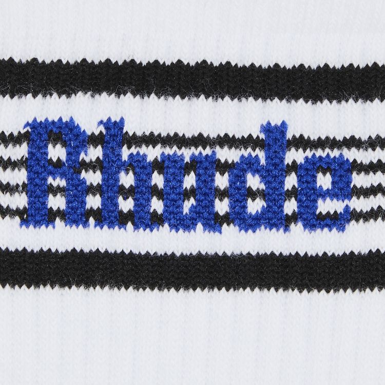 Rhude Speed Stripe Sock WhiteBlack Blue
