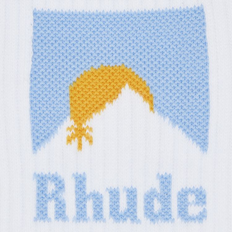 Rhude Striped Moonlight Sock WhiteBlueYellow