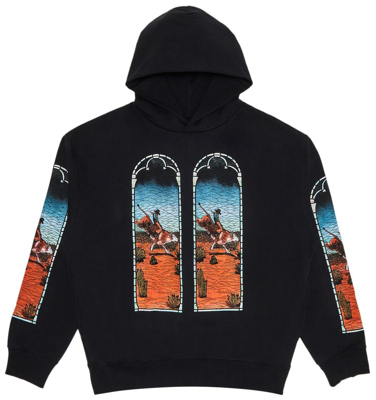 Who Decides War x EST Gee Stained Glass Hoodie Black