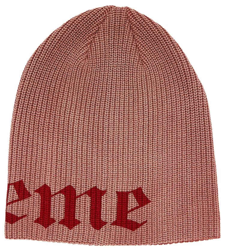 Supreme Old English Printed Beanie Pale Red