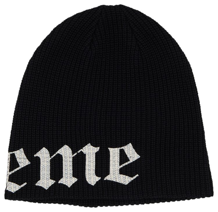 Supreme Old English Printed Beanie Black