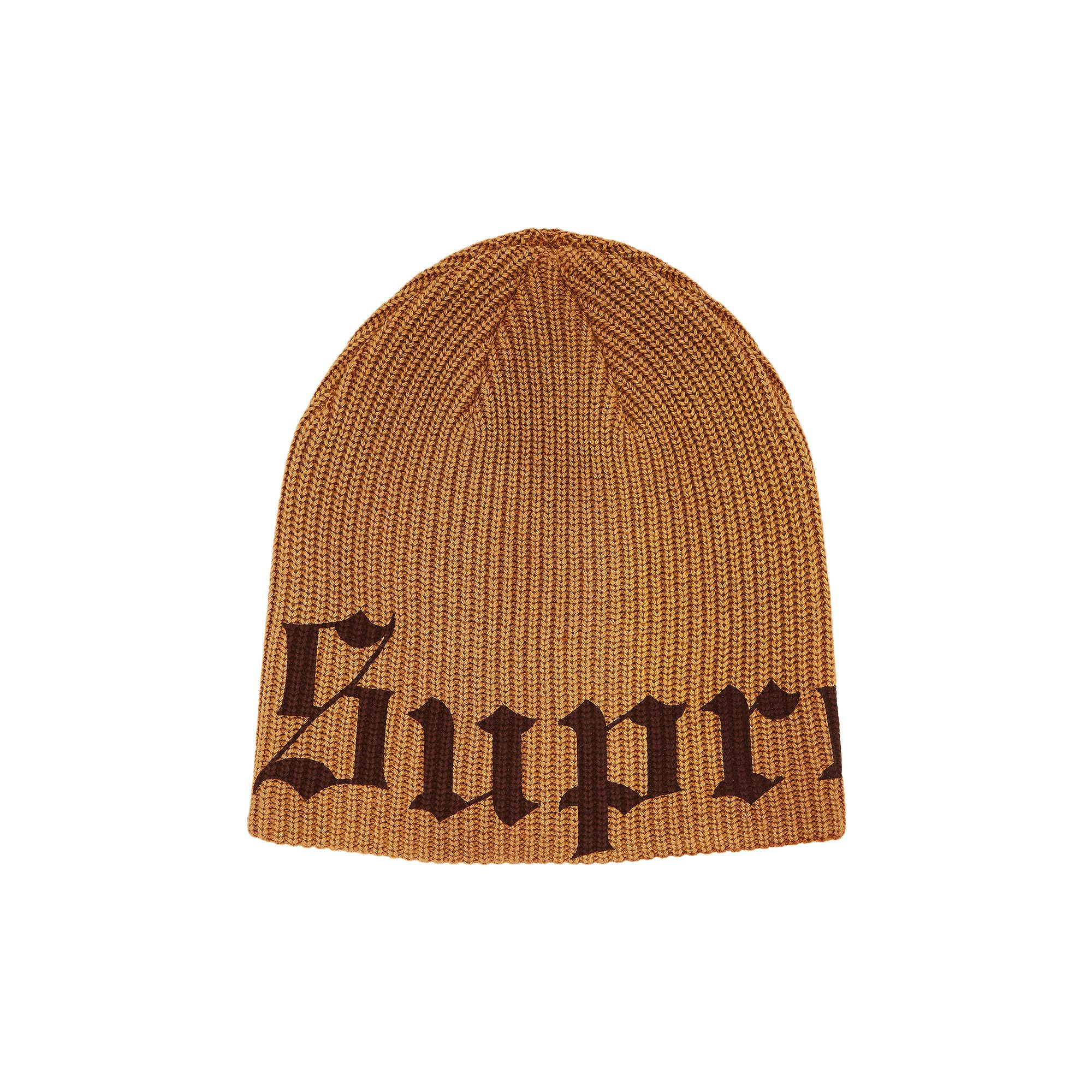 Buy Supreme Old English Printed Beanie 'Tan' - SS25BN13 TAN | GOAT