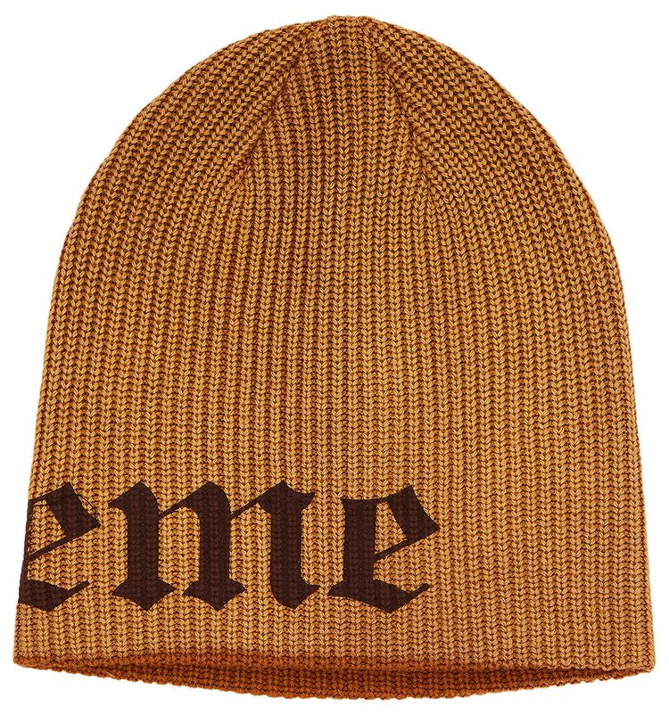 Supreme Old English Printed Beanie Tan